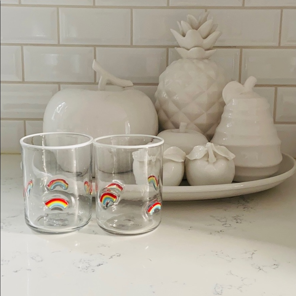 Anthropologie ๐ Sunshine Rainbow Juice Glasses - Picture 3 of 15
